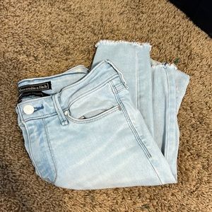 Abercrombie Signature Collection Stretchy Light Wash Ripped Jeans